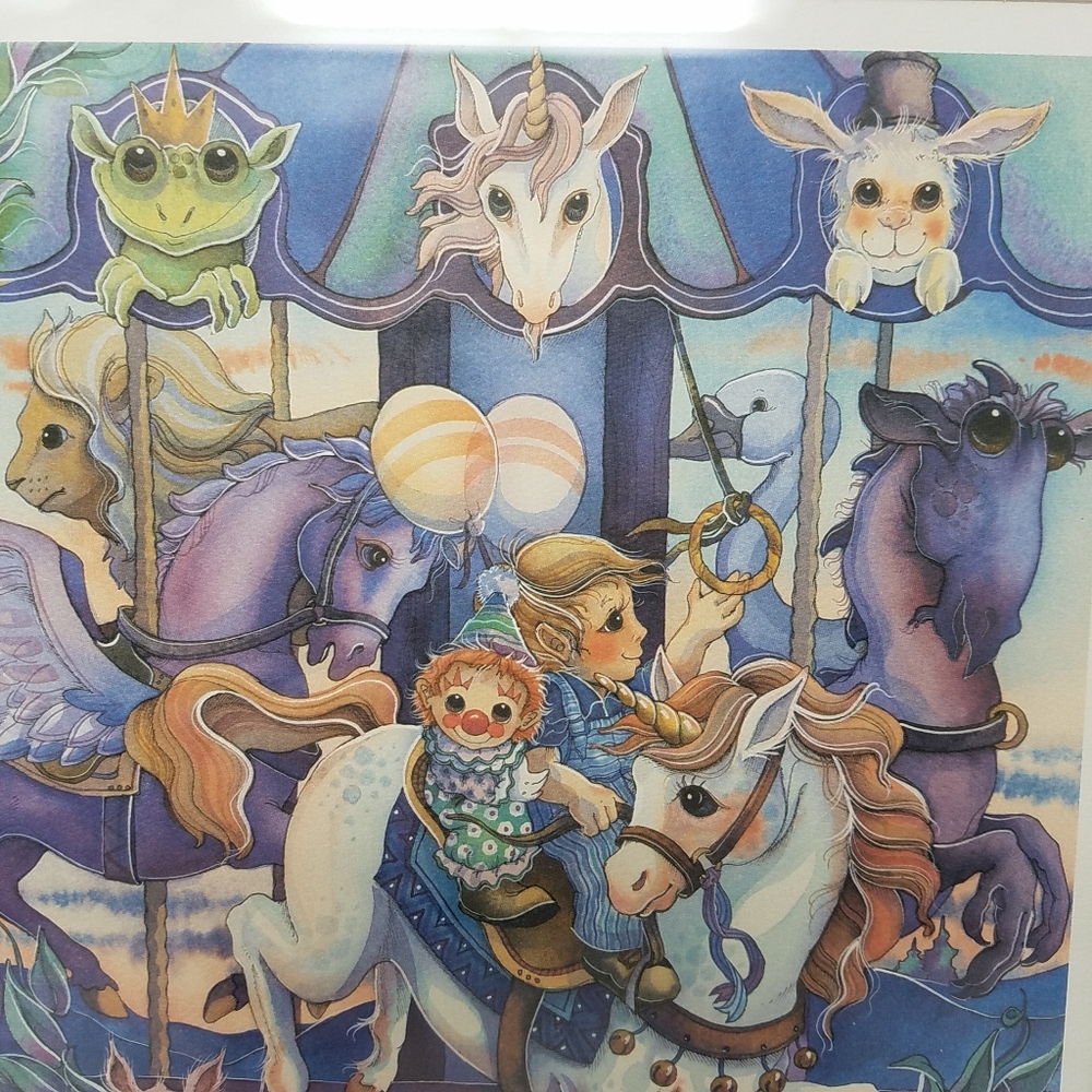 Jody Bergsma Limited Edition Lithograph Fantasy Elf Carousel, 12x16 - Picture 6 of 12